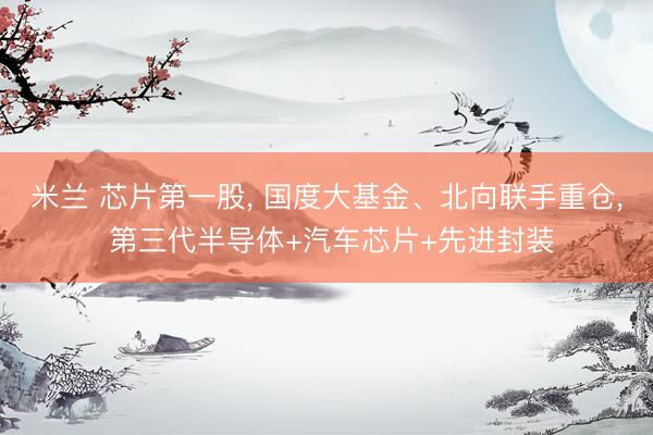 米兰 芯片第一股， 国度大基金、北向联手重仓， 第三代半导体+汽车芯片+先进封装